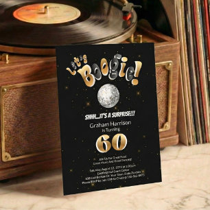 Convites Vamos Boogie Festa de 60 Anos do Homem