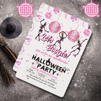 Convites Vamos Boogie Girly Skeletons Dance Disco Halloween