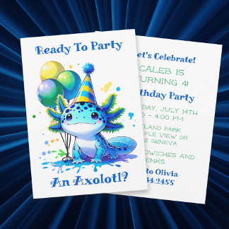 Convites Vamos celebra a Festa de aniversário do Menino Axo