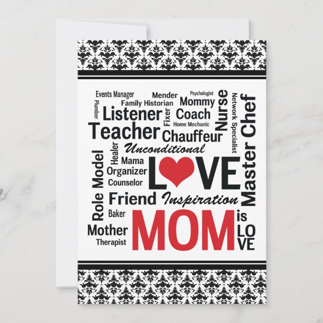 Convites Vamos Celebra a mãe! Dia de as mães/Mãe Aniversári (Frente)