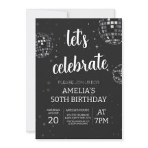 Vamos celebra Disco com Tema Preto e Branco