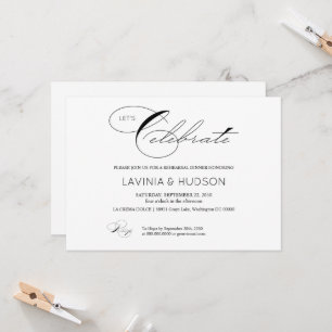Convites Vamos Celebrar A Caligrafia Elegante