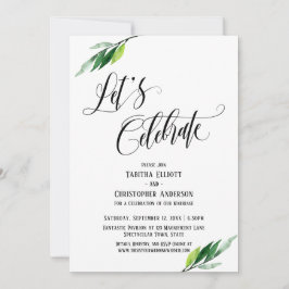 Convites Vamos Celebrar a Escrita e a Vegetação Exuberantes