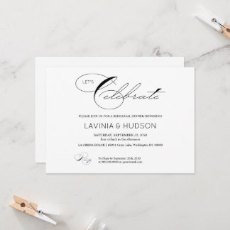 Convites Vamos Celebrar Caligrafia Elegante