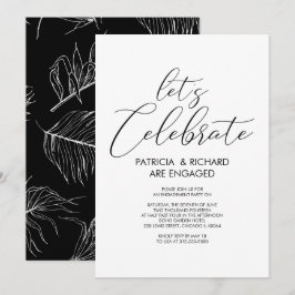 Convites Vamos Celebrar Festa de Noivado Simples e Elegante