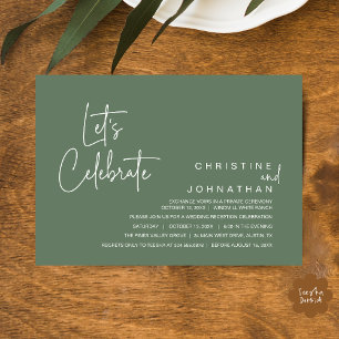 Convites Vamos Celebrar, Jantar de Casamento Intimo