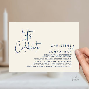 Convites Vamos Celebrar, Jantar de Casamento Intimo