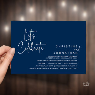 Convites Vamos Celebrar, Jantar de Casamento Intimo