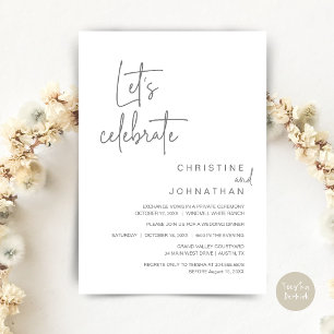 Convites Vamos Celebrar, Jantar de Festa de Casamento às Pr