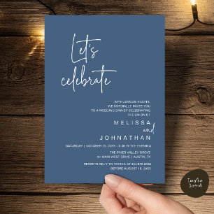 Convites Vamos Celebrar, Jantar de Festa de Casamento Intim