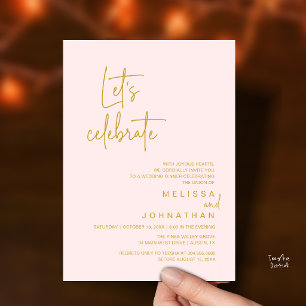 Convites Vamos Celebrar, Jantar de Festa de Casamento Intim