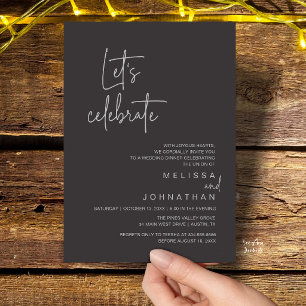 Convites Vamos Celebrar, Jantar de Festa de Casamento Intim
