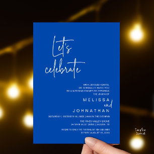 Convites Vamos Celebrar, Jantar de Festa de Casamento Intim