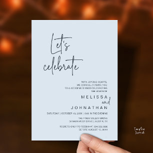 Convites Vamos Celebrar, Jantar de Festa de Casamento Intim