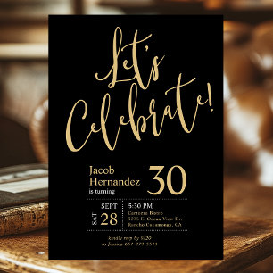 Convites Vamos Celebrar o 30º Aniversário com a Foto do Bla