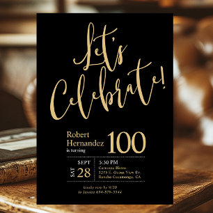 Convites Vamos Celebrar o Centésimo Aniversário com a Foto