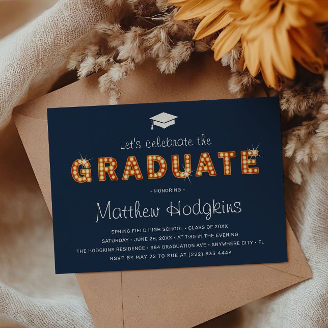 Convites Vamos Celebrar o Graduado | Festa de Graduação (Criador carregado)