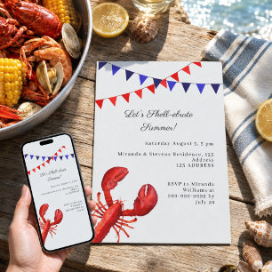 Convites Vamos celebrar o verão festa costeira