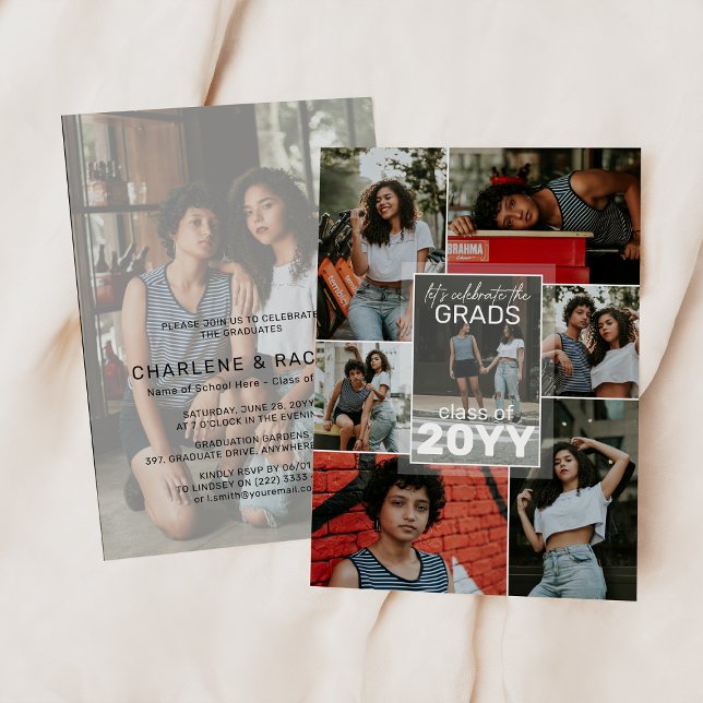 Convites Vamos Celebrar os Formandos! Colagem de Fotos Grad (Criador carregado)