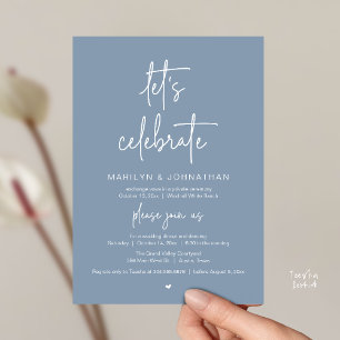 Convites Vamos Celebrar, Recepção de Casamento Minimalista