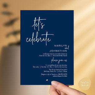 Convites Vamos Celebrar, Recepção de Casamento Moderna Mini