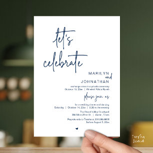Convites Vamos Celebrar, Recepção de Casamento Moderna Mini