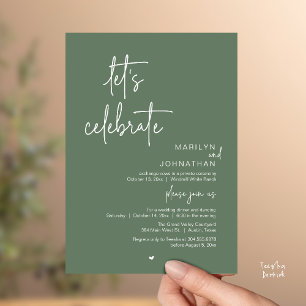 Convites Vamos Celebrar, Recepção de Casamento Moderna Mini