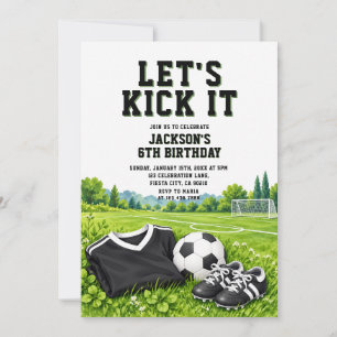 Convites Vamos Chutar uma Festa de Aniversário de Futebol J