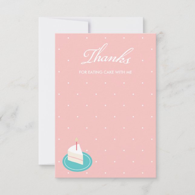 Convites Vamos Comer Bolo Obrigado Nota (Frente)