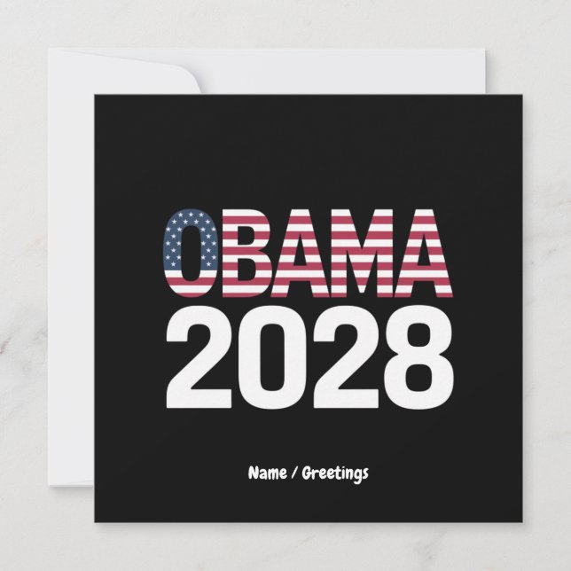 Convites Vamos Consertar Isso, Obama Presidente 2028 (Frente)