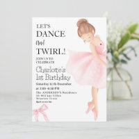 VAMOS DANCE E TWIRL Ballerina primeiro aniversario