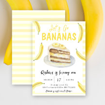 Vamos de aquarela Festa de aniversário Bananas