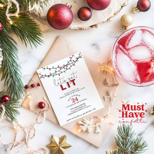 Convites Vamos de Natal Festa de Coquetel