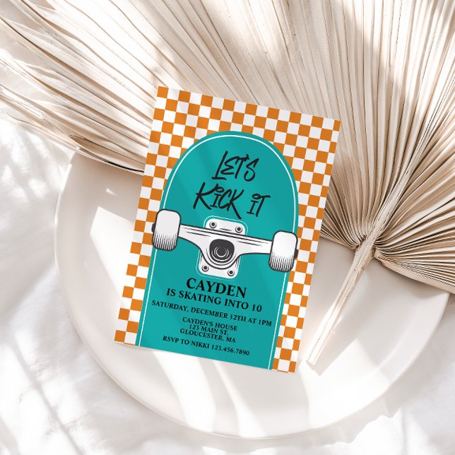 Convites Vamos de skate chute-o no aniversário (Criador carregado)