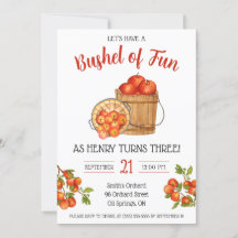 Vamos, divirta-se! Festa de aniversário de maçã