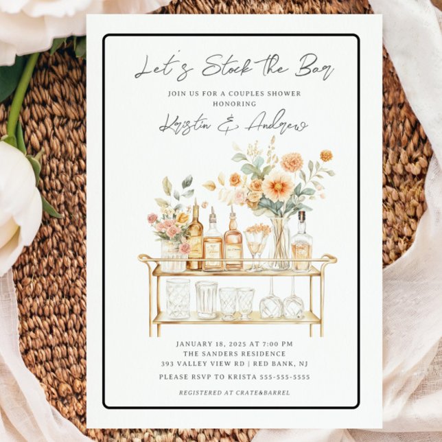 Convites Vamos Do Chá Dos Casais Do Bar (Criador carregado)