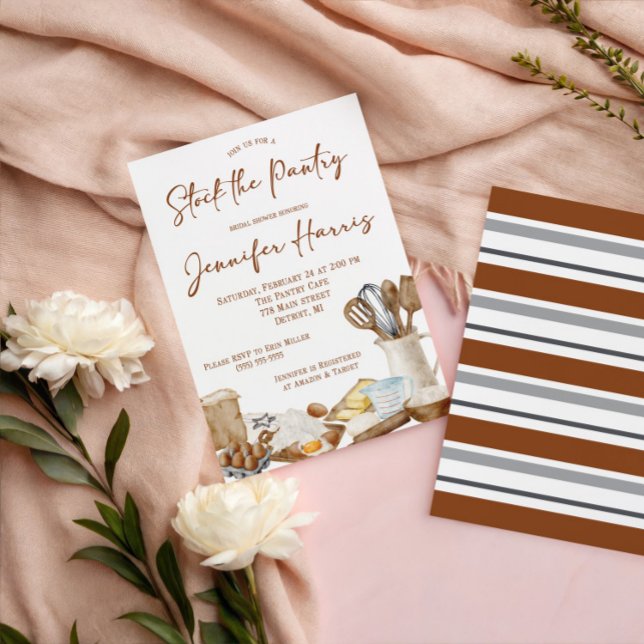 Convites Vamos estoque do Chá de panela de Tema da Cozinha  (Criador carregado)