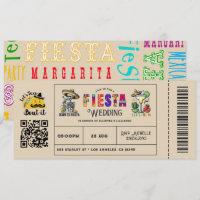 "Vamos falar de Tacos" Bilhete de Casamento Fiesta