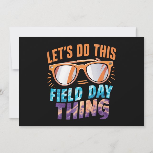 Convites Vamos Fazer Esse Óculos de Sol de Dia de Campo Pro (Frente)