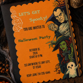 Convites Vamos Fazer uma Festa Assustadora de Halloween