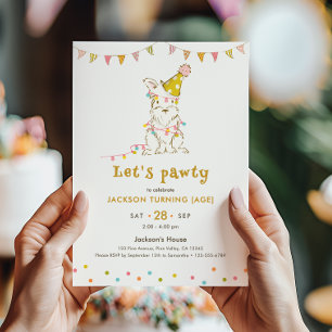 Convites Vamos Fazer uma Festa Canina Tema Cachorro Idade E