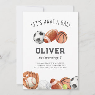 Convites Vamos Fazer Uma Festa de Aniversário Esportiva
