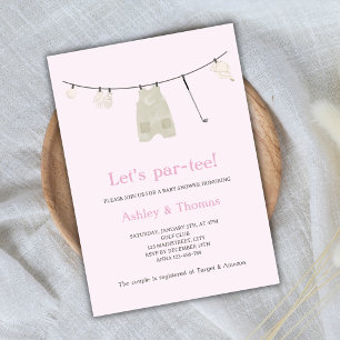 Convites Vamos Fazer uma Festa de Bebê Par-Tee de Golfe Fof