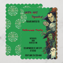Convites Vamos Fazer uma Festa de Halloween Assustadora