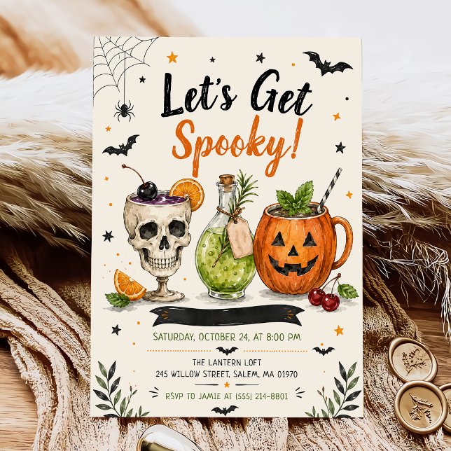 Convites Vamos Fazer uma Festa de Halloween Assustadora (Criador carregado)