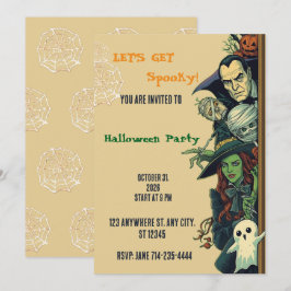 Convites Vamos Fazer uma Festa de Halloween Assustadora