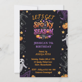 Convites Vamos Fazer uma Festa de Halloween Assustadora Con