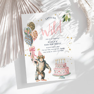 Convites Vamos Fazer uma Festa Selvagem Aniversário de Meni