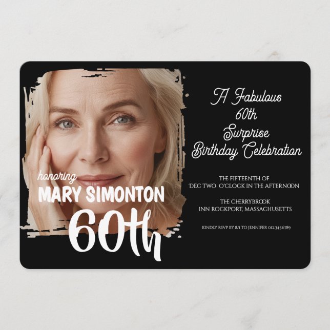 Convites Vamos Fazer uma Festa! Uma Celebração Surpresa de  (Frente)