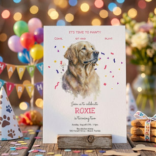 Convites Vamos, festa de aniversário de cão